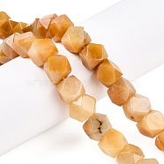 Natural Topaz Jade Beads Strands, Faceted Cube, 10~11x10~11x10~11mm, Hole: 0.8mm, about 20pcs/strand, 8.35''(21.2cm)(G-T138-33)