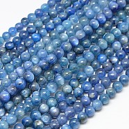 Natural Kyanite/Cyanite/Disthene Round Beads Strands, 6mm, Hole: 1mm, about 64pcs/strand, 15.7 inch(G-O017-6mm-04B)