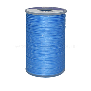 Waxed Polyester Cord, 6-Ply, Dodger Blue, 0.55mm, about 38.27 yards(35m)/roll(YC-E006-0.55mm-A19)