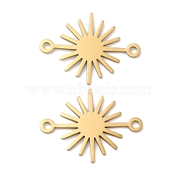 201 Stainless Steel Connector Charms, Sun Links, Golden, 17x23x1mm, Hole: 1.6mm(X-STAS-A084-02G)