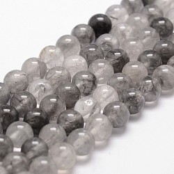 Natural Cloudy Quartz Beads Strands, Round, 6mm, Hole: 1mm, about 68pcs/strand, 15 inch(G-G735-37-6mm)