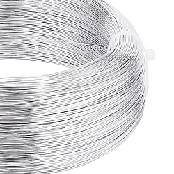 Round Aluminum Wire, for Jewelry Making, Silver, 22 Gauge, 0.6mm, about 918.63 Feet(280m)/250g(AW-BC0007-0.6mm-01)