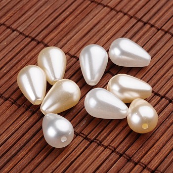 Teardrop Acrylic Imitation Pearl Beads, Mixed Color, 14.5x10mm, Hole: 1.5mm, about 700pcs/500g