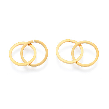 201 Stainless Steel Linking Rings, Quick Link Connectors, Ring, Real 18K Gold Plated, 21.5mm