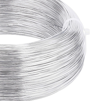 Round Aluminum Wire, for Jewelry Making, Silver, 22 Gauge, 0.6mm, about 918.63 Feet(280m)/250g