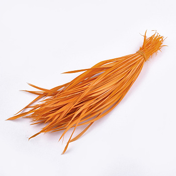 Goose Feather Costume Accessories, Dyed, Coral, 150~265x3~4mm, about 100pcs/bundle