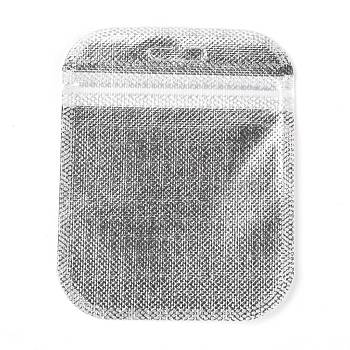 PET Resealable Bags, Zip Top Bags, Self Seal Bag, Rectangle, Silver, 10.9x8.5x0.15cm