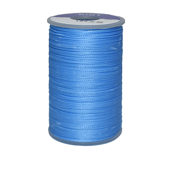 Waxed Polyester Cord, 6-Ply, Dodger Blue, 0.55mm, about 38.27 yards(35m)/roll