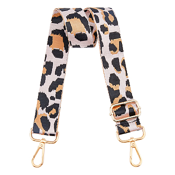 Leopard Print Pattern Adjustable Polyester Bag Straps, Crossbody Bag Belts, for Bag Straps Replacement Accessories, with Alloy Swivel Clasp, Colorful, 72~130x3.7x0.12cm