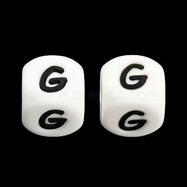 12mm Letter G Silicone Beads