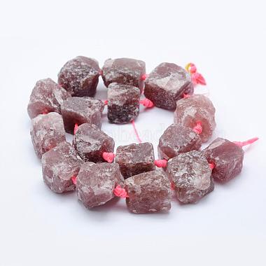 Chapelets de perles aux fraises en quartz naturel(G-K203-66)-2
