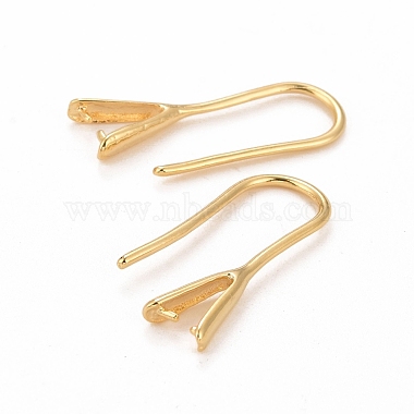 Rack Plating Eco-friendly Brass Earring Hooks(KK-D075-14G-RS)-2