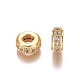 Brass Micro Pave Clear Cubic Zirconia Beads(ZIRC-I038-31G)-1