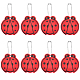 11Pcs PVC Plastic Ladybug Pendant Decorations(HJEW-SC0003-22)-1