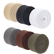 12M 6 Colors Flat Polyester Elastic Band, Garment Accessories, Mixed Color, 30mm, 2m/color(OCOR-BC0002-07)