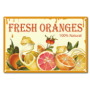 Vintage Metal Tin Sign, Wall Decor for Bars, Restaurants, Cafes Pubs, Fruit Pattern, 30x20cm(AJEW-WH0157-050)