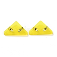 Triangle Shaped Plastic Clips, for Office School Supplies, Yellow, 31x52x19mm(AJEW-F054-02I)