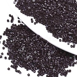 11/0 Grade A Glass Seed Beads, Cylinder, Uniform Seed Bead Size, Baking Paint, Coffee, 1.5x1mm, Hole: 0.5mm, about 2000pcs/10g(X-SEED-S030-1014)