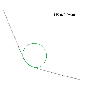 Stainless Steel Circular Knitting Needles, Double Pointed Knitting Needles, with Aluminum, Random Color, 650x2mm