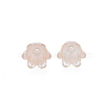 Capuchons de perles acryliques imitation gelée à 6 pétale(X-JACR-T002-02D)-3