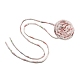 Flower Pattern Fabric Rose Tie Choker Necklaces for Women(NJEW-Z022-01F)-2