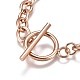 Unisex 304 Stainless Steel Cable Chain Bracelets(X-BJEW-P245-39RG)-2