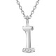 SHEGRACE Rhodium Plated 925 Sterling Silver Initial Pendant Necklaces(JN905A)-1