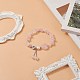 Natural Rose Quartz Charm Bracelets for Women(BJEW-JB09926-02)-2