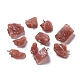 Pendentifs en quartz naturel à la fraise(G-I295-02G-05)-1