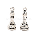 Tibetan Style Alloy Pendants, Chess Charms, Antique Silver, Bishop, 22.5x8mm, Hole: 1.7mm(FIND-E061-01AS-A)