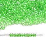 TOHO 8/0 Demi Round Beads, Japanese Seed Beads, (805) Luminous Neon Green, 3x1.15mm, Hole: 1.2mm, about 744pcs/10g(X-SEED-DR08-0805)