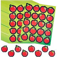 Apple Self-Adhesive Paper Stickers, for Notebooks Guitar Skateboards, Red, 176x136x0.3mm, Sticker: 28x27mm, 20Pcs/sheet(DIY-WH0308-202B)