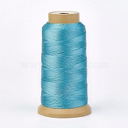Polyester Thread, for Custom Woven Jewelry Making, Dark Turquoise, 1.2mm, about 170m/roll(NWIR-K023-1.2mm-02)