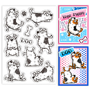 Custom PVC Plastic Clear Stamps, for DIY Scrapbooking, Photo Album Decorative, Cards Making, Dog, 160x110x3mm(DIY-WH0448-0496)