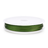 Tiger Tail Wire, Nylon-coated Stainless Steel, Olive Drab, 0.8mm, about 59.05 Feet(18m)/roll, 10 rolls/group(TWIR-R005-0.8mm-07)