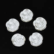 ABS Plastic Imitation Pearl Beads, Flower, Creamy White, 17x16.5x8mm, Hole: 2mm, about 480pcs/500g(OACR-N008-142)