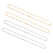 UNICRAFTALE 8Pcs 2 Colors 304 Stainless Steel Chain Necklaces, with Lobster Claw Clasps, Ion Plating (IP), Heart with Love, For Valentine's Day, Golden & Stainless Steel Color, 17.5 inch~17.9 inch(44.5~45.5cm), 4pcs/color(NJEW-UN0001-32)