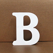 Letter Wooden Ornaments, for Home Wedding Decoration Shooting Props, Letter.B, 100x100x15mm(LETT-PW0002-61B)