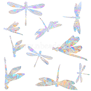 PVC Waterproof Shopwindow Decorative Sticker, Dragonfly, Sticker: 60~128x40~145mm(DIY-WH20007-17M)