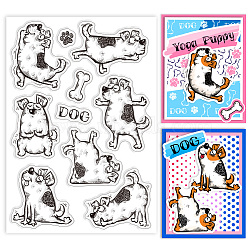 Custom PVC Plastic Clear Stamps, for DIY Scrapbooking, Photo Album Decorative, Cards Making, Dog, 160x110x3mm(DIY-WH0448-0496)