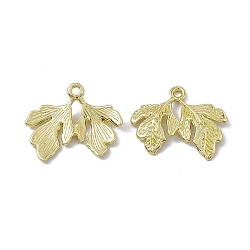 Alloy Pendants, Leaf Charm, Light Gold, 17.5x21x2.5mm, Hole: 1.6mm(PALLOY-D014-15B-LG)