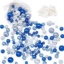 Elite Vase Filler Kits, included Round Plastic Imitation Pearl Beads, Natural White Shell Beads for Making, Mixed Color, 5~19.5mm, about 230pcs/box(FIND-PH0007-82)