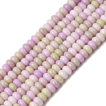 Cracked Opaque Glass Beads Strand, Rondelle, Mixed Color, 4.5x2.5mm, Hole: 0.6mm, about 142~143pcs/strand, 14.76''(37.5cm)~14.96''(38cm)