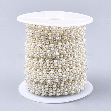 Chapelets guirlande de garniture perles en ABS plastique imitation perle(AJEW-S073-09)-2