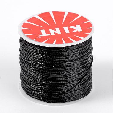 0.45mm Black Waxed Polyester Cord Thread & Cord