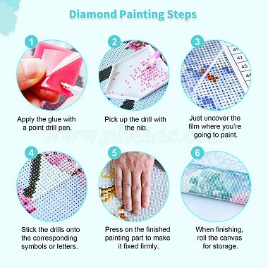 Diy 5d plage thème motif toile kits de peinture au diamant(DIY-C021-23)-6