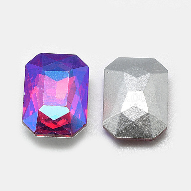 Cabochons en verre avec strass de dos avec point(RGLA-T019-13x18mm-03)-2