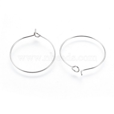 316 Surgical Stainless Steel Hoop Earring Findings(X-STAS-P221-01D-P)-2