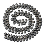 1 Strand Electroplate Glass Beads Strands, Teardrop, Black Plated, 9x6x5.5mm, Hole: 0.9mm, about 125pcs/strand, 15.75 inch(40cm)(EGLA-TA0013-31A)