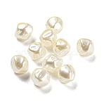 ABS Plastic Imitation Pearl Bead, Polygon, Beige, 10x9x8mm, Hole: 1.5mm(X-KY-C017-11)